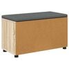 vidaXL Hall Bench with Cushion with Storage Sonoma Oak 80 x 46 x 46 cm