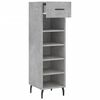 vidaXL Shoe Cabinet Concrete Grey 30x35x105 cm Engineered Wood