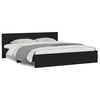 vidaXL Bed Frame with LED without Mattress Black 180x200 cm Super King