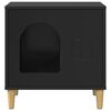 vidaXL Cat House Black 51 x 30 x 52 cm Engineered Wood