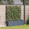 vidaXL Garden Planter 3 pcs LiGht Grey 120 x 40 x 143 cm Steel