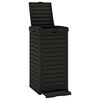 vidaXL Outdoor Garbage Bin Black 41x41x86 cm Polypropylene