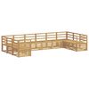 vidaXL Outdoor Sofa Set 10 pcs White Solid Acacia Wood