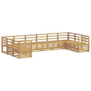 vidaXL Outdoor Sofa Set 10 pcs White Solid Acacia Wood