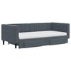 vidaXL Daybed with Trundle and Drawers Dark Grey 90x190 cm Velvet