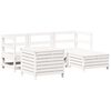 vidaXL 5 Piece Garden Sofa Set White Solid Wood Pine