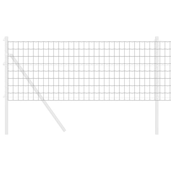 vidaXL Euro Fence Grey 0.8 x 10 m PVC-coated iron