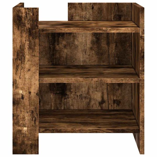 vidaXL Bedside Cabinet Smoked Oak 45x50x50 cm Engineered Wood