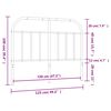 vidaXL Metal Replace Headboard Black 120 cm