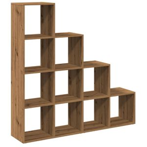 vidaXL Room Divider Bookcase 4-Tier Artisan Oak 131,5x29x131,5 cm Engineered Wood