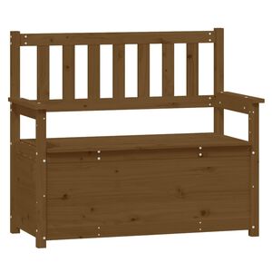 vidaXL Bench Honey Brown 112.5x51.5x96.5 cm Solid Wood Pine