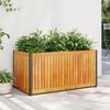 vidaXL Garden Planter 85x45x44 cm Solid Wood Acacia and Steel