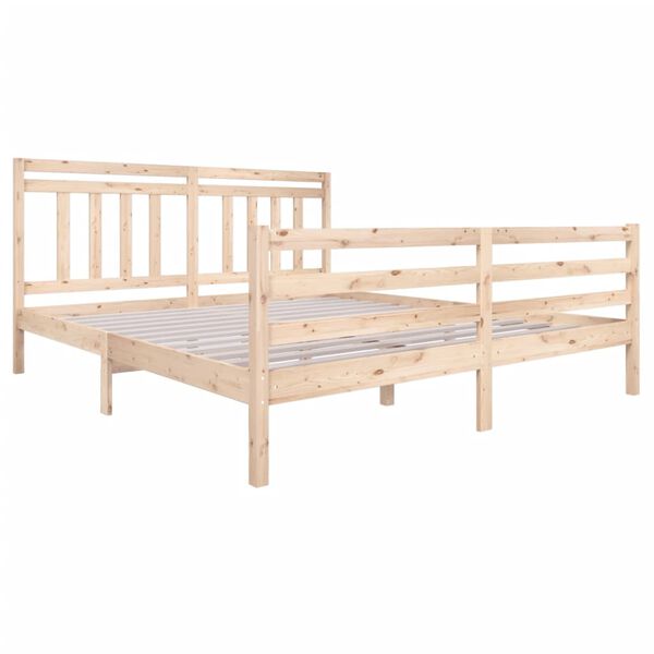vidaXL Bed Frame without Mattress Super King Solid Wood