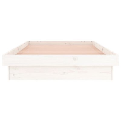 vidaXL LED Bed Frame White 90x200 cm Solid Wood