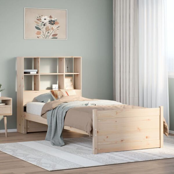 vidaXL Bookcase Bed without Mattress 90x190cm Single Solid Wood Pine