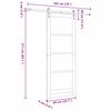 vidaXL Sliding Door ORKDAL White 83 x 211 cm Solid Pine Wood
