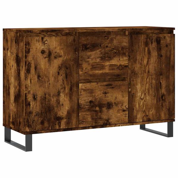 vidaXL Sideboard Smoked Oak 101.5x35x70 cm Engineered Wood