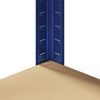 vidaXL 5-Layer Corner Shelf Blue Steel&Engineered Wood