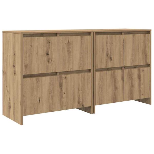 vidaXL Sideboards 2 pcs Artisan oak 70 x 41 x 75 cm Engineered wood