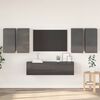vidaXL 6 Piece TV Cabinet Set High Gloss Grey Engineered Wood