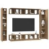 vidaXL TV Cabinet Set Wall-mounted 10 pcs Artisan Oak Engineered Wood