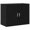 vidaXL Wall Cabinet Black Oak 80 x 42.5 x 64 cm Engineered Wood