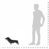 vidaXL Standing Plush Toy Dachshund Dog Black XXL