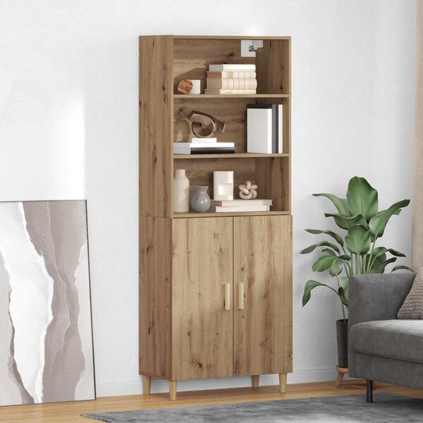 vidaXL Highboard Artisan Oak 69.5 x 32.5 x 180 cm Engineered Wood