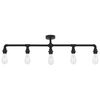 vidaXL Ceiling Lamp Black 5 x E27 Bulbs