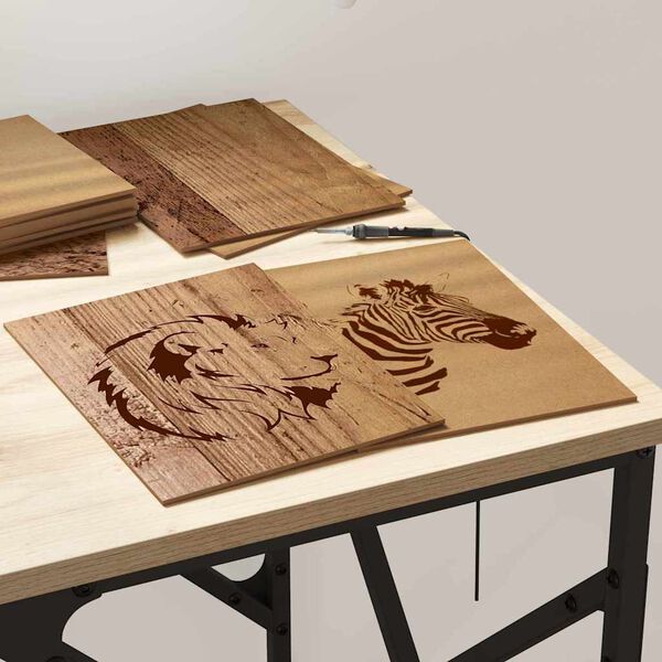 vidaXL Decor Panels 50 pcs Old Wood 21 x 30 x 0.27 cm Engineered Wood