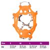 vidaXL Ice Cleats for Shoes with 10 Spikes Orange S Stainless Steel
