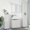 vidaXL Bathroom Furniture Set 4 pcs High Gloss White Engineered Wood