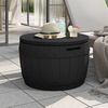 vidaXL 3-in-1 Garden Storage Box Black Polypropylene