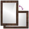 vidaXL Bathroom Mirror Wall-mounted with Mirror Brown 70 x 50 x 2.5 cm