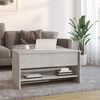 vidaXL Coffee Table Concrete Grey 80x50x40 cm Engineered Wood
