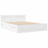vidaXL Bed Frame with Drawer White 150 x 200 cm Engineered Wood