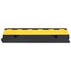 vidaXL Cable Protector Ramp with 2 Channels 100 cm Rubber