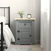vidaXL Bedside Cabinet Mexican Pine Corona Range Grey 53x39x67 cm