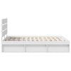 vidaXL Bed Frame with Headboard White 160 x 200 cm Solid Pine Wood