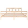 vidaXL Bed Frame without Mattress Solid Wood 200x200 cm (810450+814114)