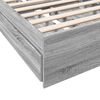 vidaXL Bed Frame with Drawers without Mattress Grey Sonoma 90x190 cm Single