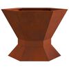 vidaXL Fire Pit Brown 50 x 50 x 40 cm Weathering Steel