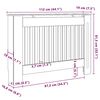 vidaXL Radiator Cover 2 pcs Grey 112 x 19 x 81.5cm Engineered Wood