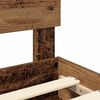 vidaXL Bed Frame with Headboard Old Wood 120 x 190 cm Engineered Wood