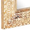 vidaXL Hand-Carved Mirror 80x50x2.6 cm Solid Mango Wood