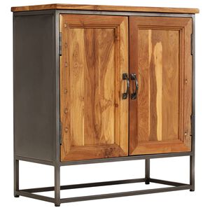 vidaXL Sideboard | Brown and Grey | Recycled Teak and Steel | Medium | Sideboard