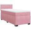 vidaXL Box Spring Bed with Mattress Pink 80x200 cm Velvet