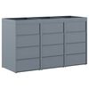 vidaXL Wheelie Bin Storage for 3 Bins Light Grey 204 x 77.5 x 121.5 cm