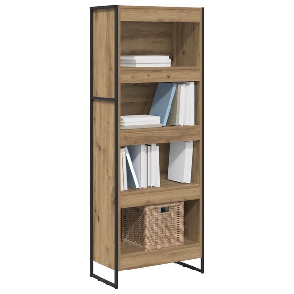 vidaXL Book Cabinet Artisian Oak 60 x 30 x 155 cm Engineered Wood