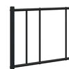 vidaXL Metal Bed Frame without Mattress with Headboard Black 120x200cm